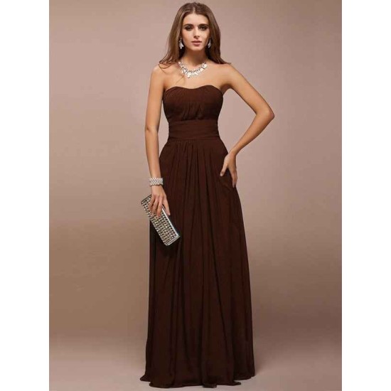 Gorgeous Sweetheart Sleeveless Ruffles Long Bridesmaid Dresses