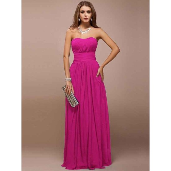 Gorgeous Sweetheart Sleeveless Ruffles Long Bridesmaid Dresses