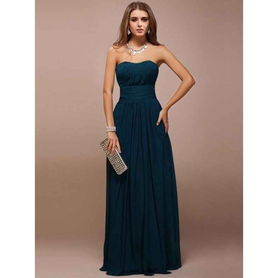 Gorgeous Sweetheart Sleeveless Ruffles Long Bridesmaid Dresses