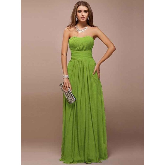 Gorgeous Sweetheart Sleeveless Ruffles Long Bridesmaid Dresses