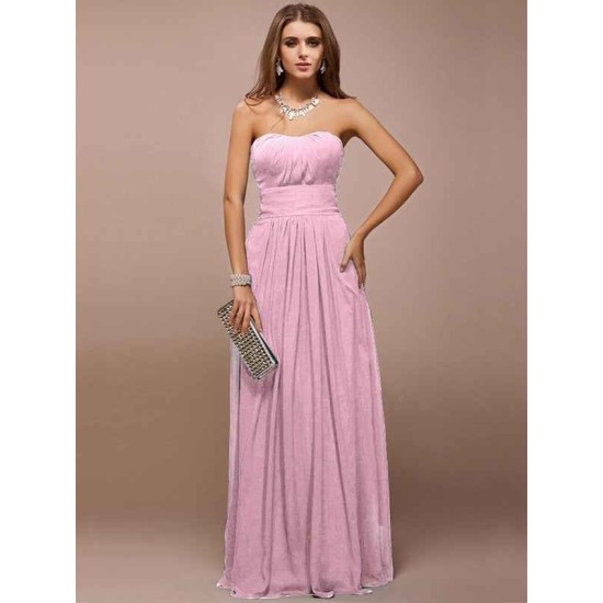 Gorgeous Sweetheart Sleeveless Ruffles Long Bridesmaid Dresses