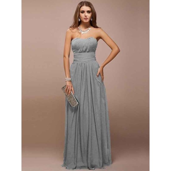 Gorgeous Sweetheart Sleeveless Ruffles Long Bridesmaid Dresses