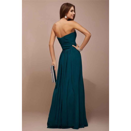 Gorgeous Sweetheart Sleeveless Ruffles Long Bridesmaid Dresses