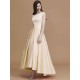 Modern Bateau Sleeveless Asymmetrical Ruffles Satin Bridesmaid Dresses