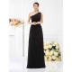 Classy Sleeveless One Shoulders Long Satin Bridesmaid Dresses