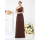 Classy Sleeveless One Shoulders Long Satin Bridesmaid Dresses