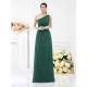 Classy Sleeveless One Shoulders Long Satin Bridesmaid Dresses