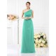 Classy Sleeveless One Shoulders Long Satin Bridesmaid Dresses