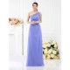 Classy Sleeveless One Shoulders Long Satin Bridesmaid Dresses