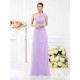 Classy Sleeveless One Shoulders Long Satin Bridesmaid Dresses