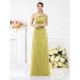 Classy Sleeveless One Shoulders Long Satin Bridesmaid Dresses