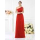 Classy Sleeveless One Shoulders Long Satin Bridesmaid Dresses