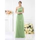 Classy Sleeveless One Shoulders Long Satin Bridesmaid Dresses