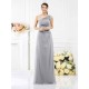 Classy Sleeveless One Shoulders Long Satin Bridesmaid Dresses