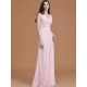V-Neck Elegant Sleeveless Ruched Chiffon Bridesmaid Dresses