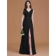 V-Neck Elegant Sleeveless Ruched Chiffon Bridesmaid Dresses