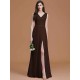 V-Neck Elegant Sleeveless Ruched Chiffon Bridesmaid Dresses