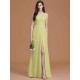 V-Neck Elegant Sleeveless Ruched Chiffon Bridesmaid Dresses