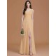 V-Neck Elegant Sleeveless Ruched Chiffon Bridesmaid Dresses