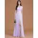 V-Neck Elegant Sleeveless Ruched Chiffon Bridesmaid Dresses