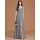 V-Neck Elegant Sleeveless Ruched Chiffon Bridesmaid Dresses