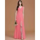 V-Neck Elegant Sleeveless Ruched Chiffon Bridesmaid Dresses