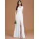 V-Neck Elegant Sleeveless Ruched Chiffon Bridesmaid Dresses