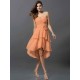 Gorgeous Sweetheart Hand-Made Flower Sleeveless High Low Chiffon Bridesmaid Dresses