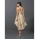 Gorgeous Sweetheart Hand-Made Flower Sleeveless High Low Chiffon Bridesmaid Dresses