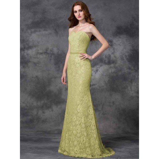 Mermaid Gorgeous Sweetheart Applique Sleeveless Long Satin Bridesmaid Dresses