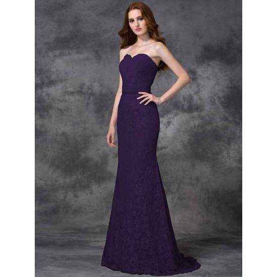 Mermaid Gorgeous Sweetheart Applique Sleeveless Long Satin Bridesmaid Dresses