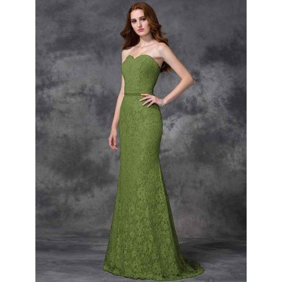 Mermaid Gorgeous Sweetheart Applique Sleeveless Long Satin Bridesmaid Dresses