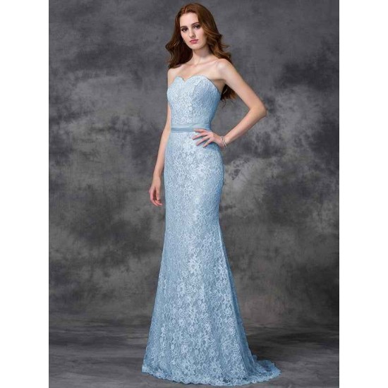 Mermaid Gorgeous Sweetheart Applique Sleeveless Long Satin Bridesmaid Dresses