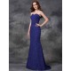 Mermaid Gorgeous Sweetheart Applique Sleeveless Long Satin Bridesmaid Dresses