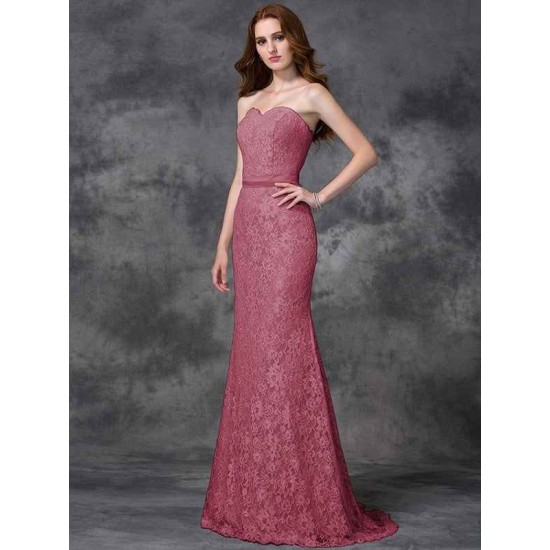 Mermaid Gorgeous Sweetheart Applique Sleeveless Long Satin Bridesmaid Dresses