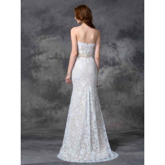 Mermaid Gorgeous Sweetheart Applique Sleeveless Long Satin Bridesmaid Dresses