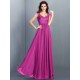Chic Lace Sleeveless Long Chiffon Bridesmaid Dresses