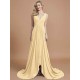 Charming Sleeveless V-neck Chiffon Bridesmaid Dresses