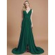 Charming Sleeveless V-neck Chiffon Bridesmaid Dresses