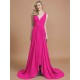 Charming Sleeveless V-neck Chiffon Bridesmaid Dresses