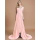 Charming Sleeveless V-neck Chiffon Bridesmaid Dresses