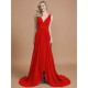 Charming Sleeveless V-neck Chiffon Bridesmaid Dresses