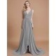 Charming Sleeveless V-neck Chiffon Bridesmaid Dresses