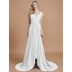 Charming Sleeveless V-neck Chiffon Bridesmaid Dresses