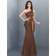 Mermaid Gorgeous One Shoulder Lace Sleeveless Long Lace Bridesmaid Dresses