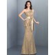 Mermaid Gorgeous One Shoulder Lace Sleeveless Long Lace Bridesmaid Dresses