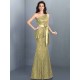 Mermaid Gorgeous One Shoulder Lace Sleeveless Long Lace Bridesmaid Dresses