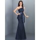 Mermaid Gorgeous One Shoulder Lace Sleeveless Long Lace Bridesmaid Dresses