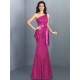 Mermaid Gorgeous One Shoulder Lace Sleeveless Long Lace Bridesmaid Dresses