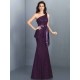 Mermaid Gorgeous One Shoulder Lace Sleeveless Long Lace Bridesmaid Dresses